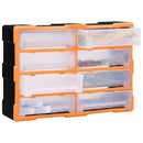 vidaXL többfiókos tároló 8 nagy fiókkal 52 x 16 x 37 cm