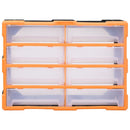 vidaXL többfiókos tároló 8 nagy fiókkal 52 x 16 x 37 cm