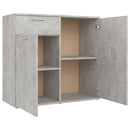 vidaXL betonszürke szerelt fa tálalószekrény 80 x 36 x 75 cm