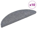 vidaXL 10db világosszürke lyukasztott öntapadó lépcsőszőnyeg 56x17x3cm