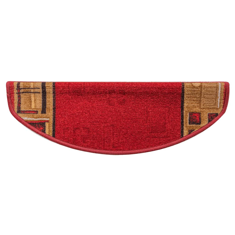 vidaXL 10 db piros öntapadó lépcsőszőnyeg 65x21x4 cm