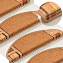 vidaXL 10 db bézs öntapadó lépcsőszőnyeg 65x21x4 cm