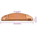 vidaXL 10 db bézs öntapadó lépcsőszőnyeg 65x21x4 cm