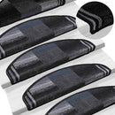 vidaXL 5 db fekete és szürke öntapadó lépcsőszőnyeg 65x21x4 cm