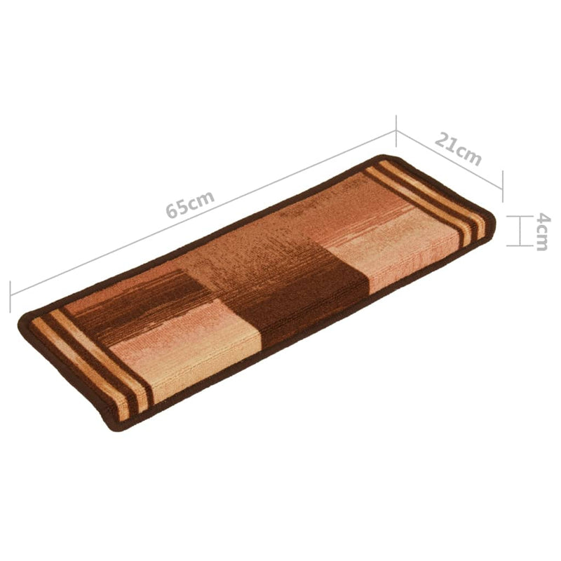 vidaXL 5 db barna öntapadó lépcsőszőnyeg 65x21x4 cm