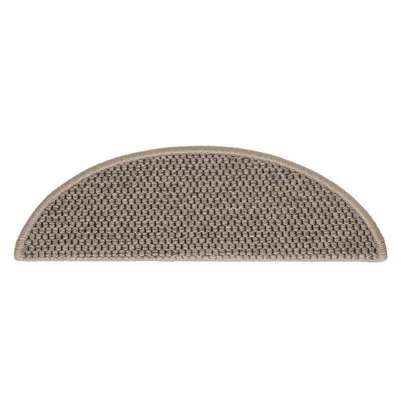 vidaXL 15 db szizál hatású sötét bézsszínű lépcsőszőnyeg 56x17x3 cm