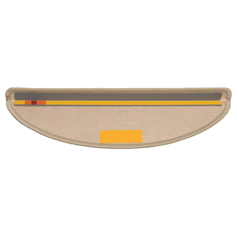 vidaXL 15 db szizál hatású sötét bézsszínű lépcsőszőnyeg 56x17x3 cm