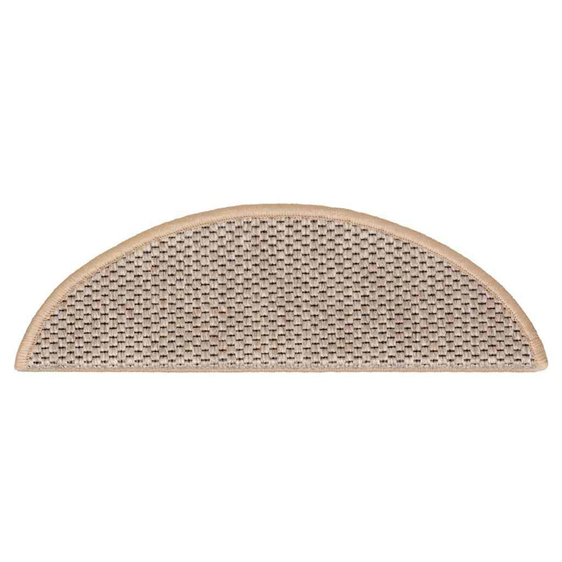 vidaXL 15 db szizál hatású világos bézsszínű lépcsőszőnyeg 56x17x3 cm
