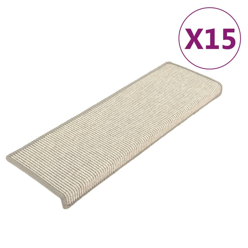 vidaXL 15 db ezüst színű öntapadó lépcsőszőnyeg 65x21x4 cm