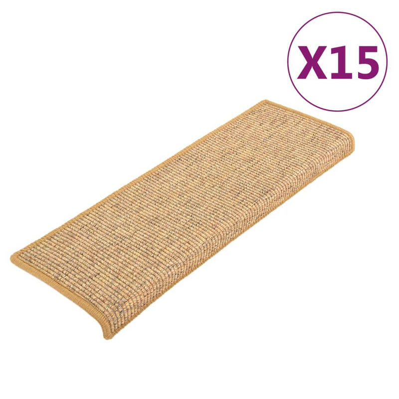 vidaXL 15 db narancssárga színű öntapadó lépcsőszőnyeg 65x21x4 cm