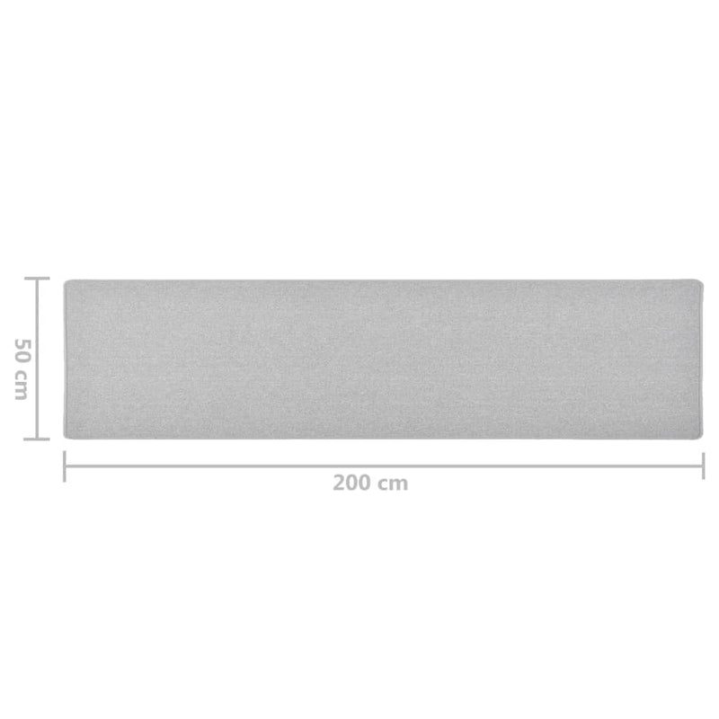 vidaXL világosszürke futószőnyeg 50 x 200 cm