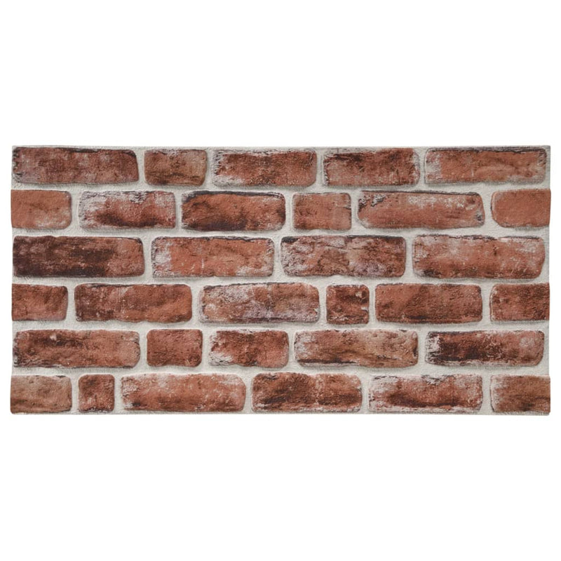 vidaXL 10 db EPS 3D fali panel sötétbarna téglamintával