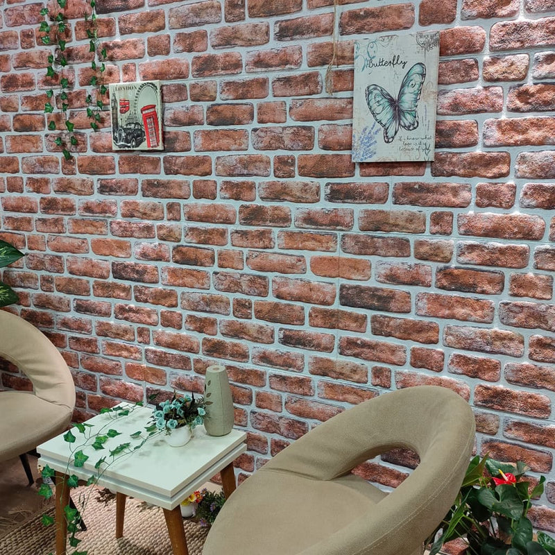 vidaXL 10 db EPS 3D fali panel sötétbarna téglamintával