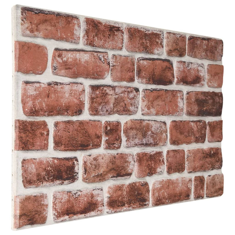 vidaXL 10 db EPS 3D fali panel sötétbarna téglamintával