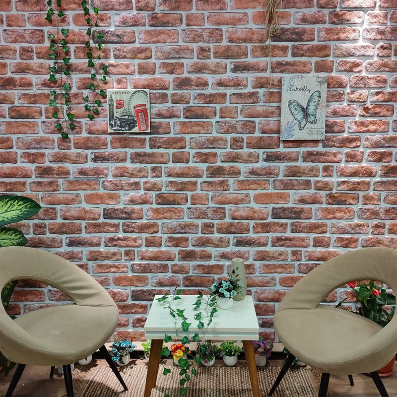 vidaXL 10 db EPS 3D fali panel sötétbarna téglamintával