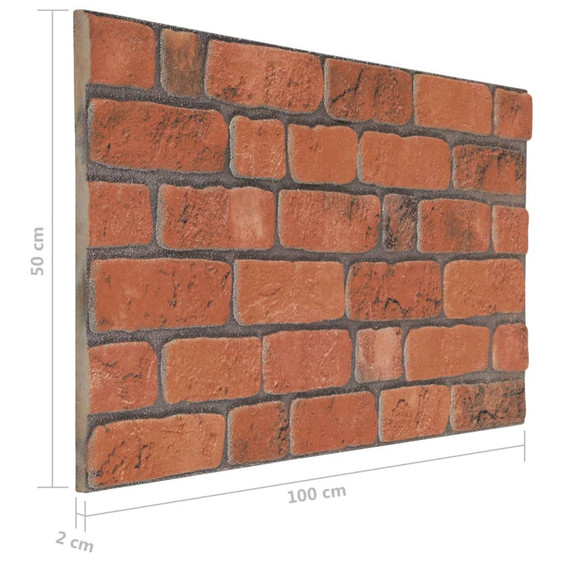 vidaXL 10 db EPS 3D fali panel terrakotta tégla dizájnnal