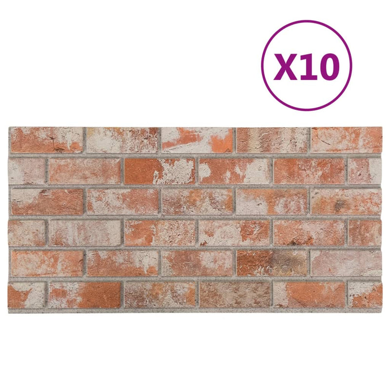 vidaXL 10 db EPS 3D fali panel vörös tégla dizájnnal