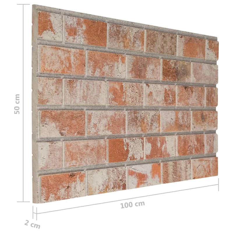 vidaXL 10 db EPS 3D fali panel vörös tégla dizájnnal