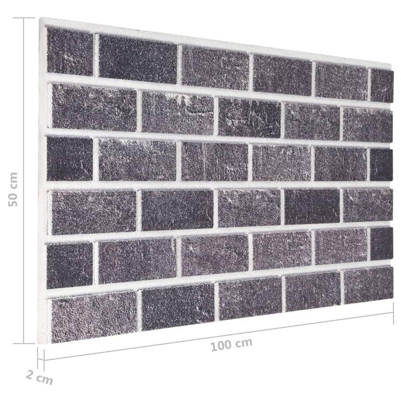 vidaXL 11 db EPS 3D fali panel fekete és szürke tégla dizájnnal