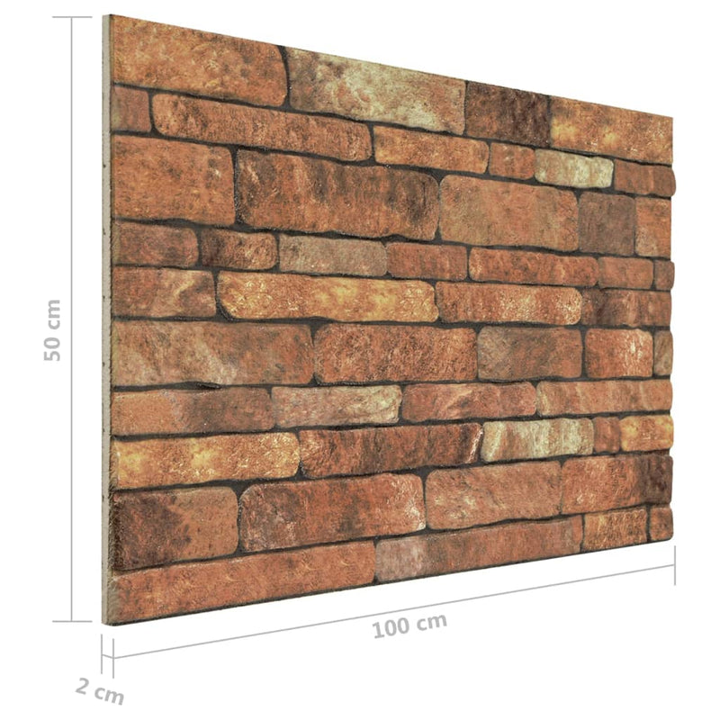 vidaXL 10 db EPS 3D fali panel barna tégla dizájnnal