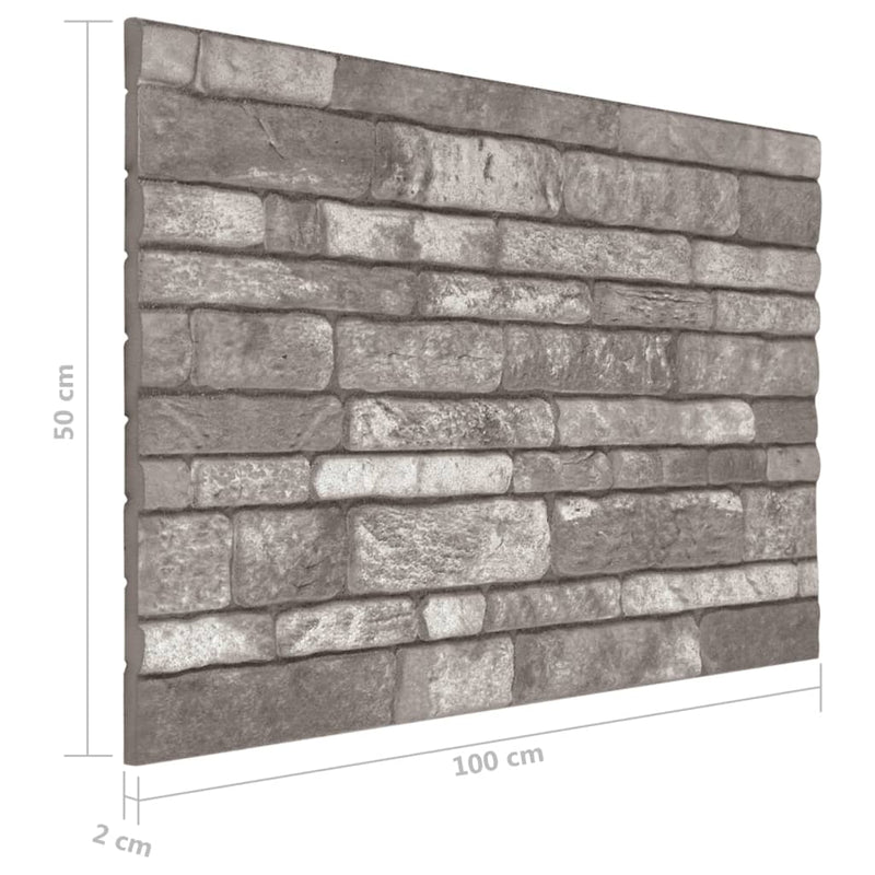 vidaXL 10 db EPS 3D fali panel sötétszürke tégla dizájnnal