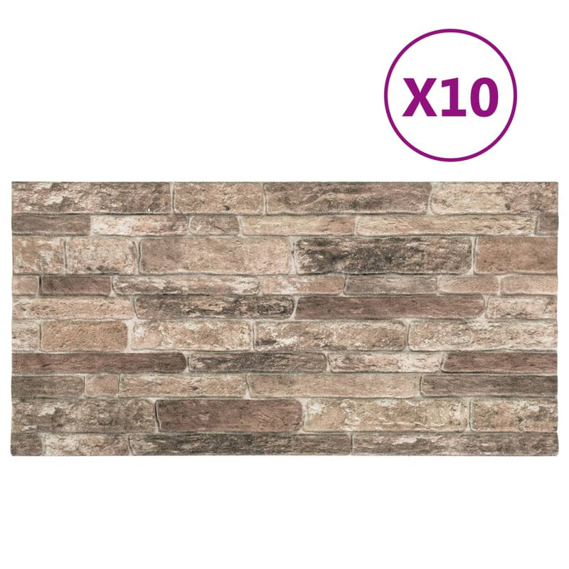 vidaXL 10 db EPS 3D fali panel többszínű tégla dizájnnal