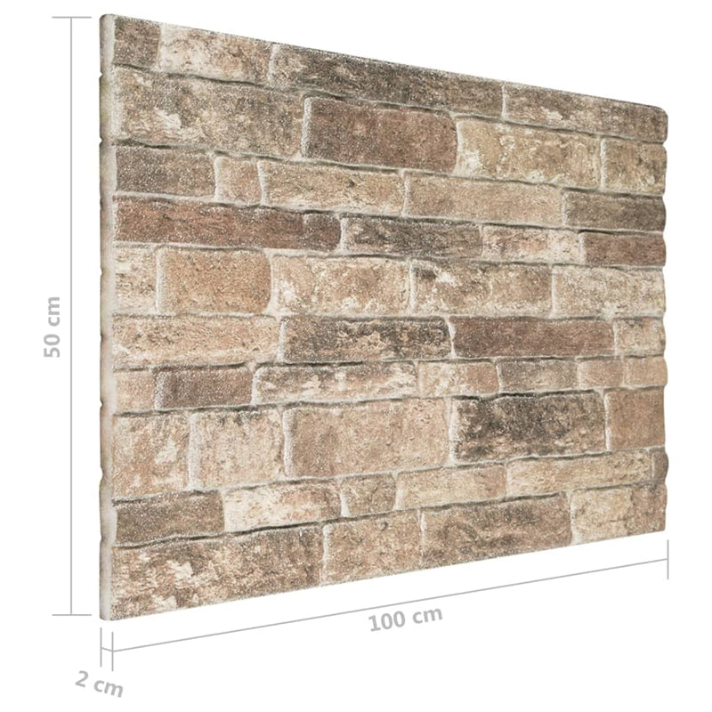 vidaXL 10 db EPS 3D fali panel többszínű tégla dizájnnal
