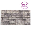 vidaXL 10 db EPS 3D fali panel világosszürke tégla dizájnnal