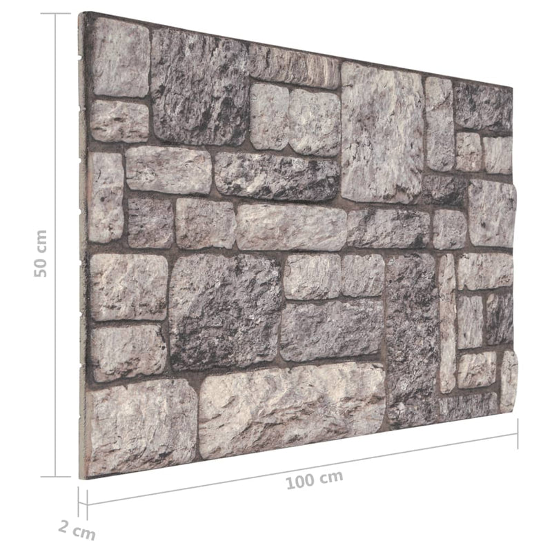 vidaXL 10 db EPS 3D fali panel világosszürke tégla dizájnnal