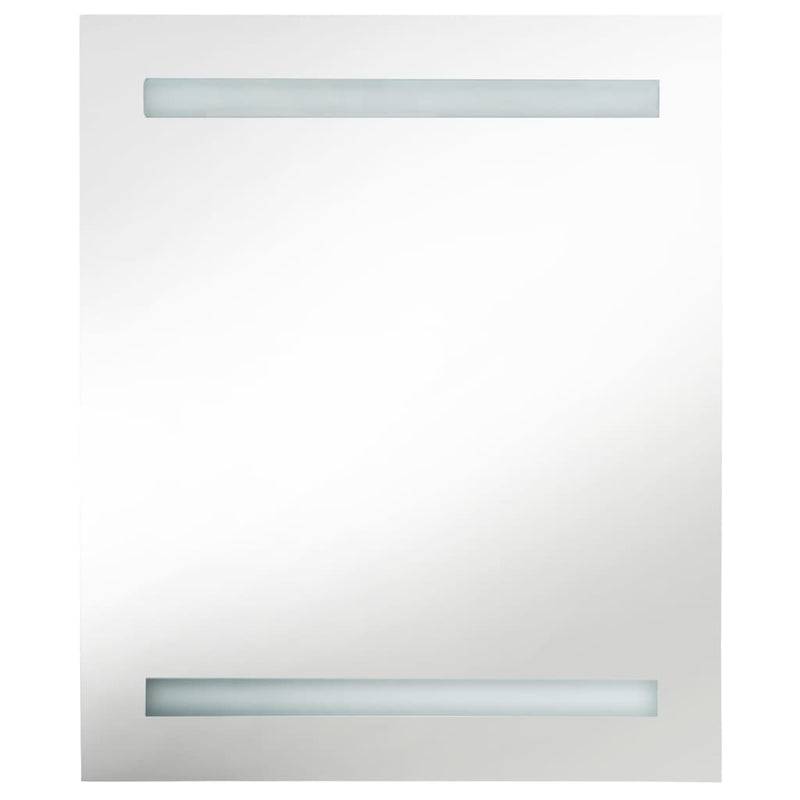 vidaXL fekete LED-es tükrös fürdőszobaszekrény 50 x 14 x 60 cm