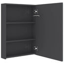 vidaXL fényes szürke LED-es tükrös fürdőszobaszekrény 50 x 13 x 70 cm