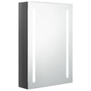 vidaXL fényes szürke LED-es tükrös fürdőszobaszekrény 50 x 13 x 70 cm
