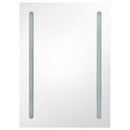 vidaXL fényes szürke LED-es tükrös fürdőszobaszekrény 50 x 13 x 70 cm