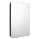 vidaXL fényes fekete LED-es tükrös fürdőszobaszekrény 60 x 13 x 70 cm