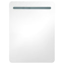 vidaXL fényes fekete LED-es tükrös fürdőszobaszekrény 60 x 13 x 70 cm