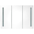 vidaXL betonszürke LED-es tükrös fürdőszobaszekrény 89 x 14 x 62 cm