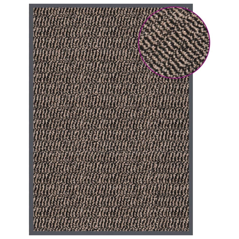 vidaXL sötétbarna tűzött lábtörlő 40x60 cm