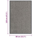 vidaXL világosbarna tűzött lábtörlő 80 x 120 cm