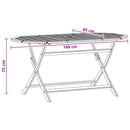 vidaXL tömör eukaliptuszfa összecsukható kerti asztal 160 x 85 x 75 cm