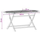 vidaXL tömör eukaliptuszfa összecsukható kerti asztal 160 x 85 x 75 cm