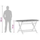 vidaXL tömör eukaliptuszfa összecsukható kerti asztal 160 x 85 x 75 cm