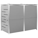 vidaXL acéltároló két gurítható szemeteskukához 138 x 77,5 x 112,5 cm