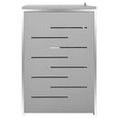 vidaXL acél tároló három gurítható szemeteskukához 207x77,5x112,5 cm