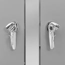 vidaXL acél tároló három gurítható szemeteskukához 207x77,5x112,5 cm