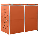 vidaXL acéltároló két gurítható szemeteskukához 138 x 77,5 x 112,5 cm