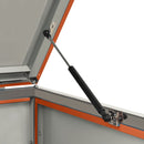 vidaXL acéltároló négy gurítható szemeteskukához 276,5x77,5x112,5 cm