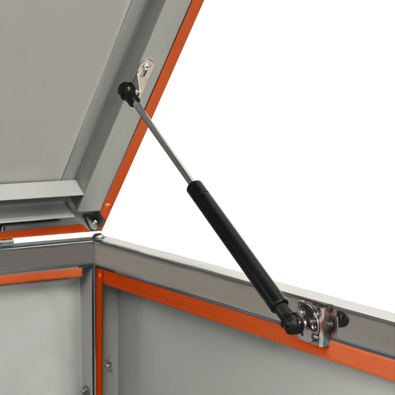 vidaXL acéltároló négy gurítható szemeteskukához 276,5x77,5x112,5 cm