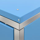 vidaXL acél tároló három gurítható szemeteskukához 207x77,5x112,5 cm