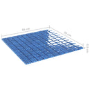 vidaXL Mozaik csempe 11 pcs Kék 50 x 50 cm Üveg