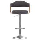 vidaXL 2 db sötétszürke hajlított fa és szövet bárszék